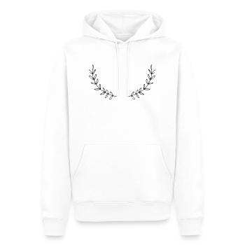Flowers, Nature, Hearts, Love, Baby - Sweat à capuche Premium bio Homme - blanc - Devant - Nico (187cm)