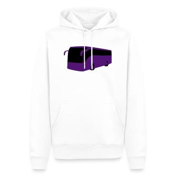 Reisebus - Männer Premium Bio Hoodie - Weiß - Vorne - Nico (187cm)