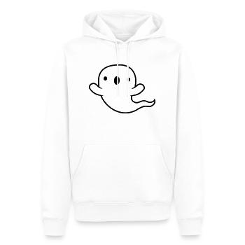 Spukender kleiner Geist - Männer Premium Bio Hoodie - Weiß - Vorne - Nico (187cm)