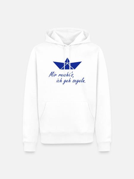 ich_geh_segeln_001 - Männer Premium Bio Hoodie - Weiß