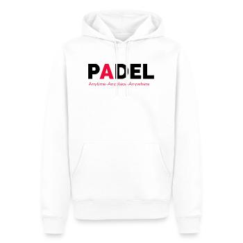 Padel ( Padel ) - Sweat à capuche Premium bio Homme - blanc - Devant - Nico (187cm)