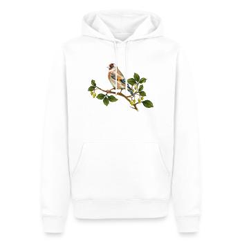 Bunte Vogel - Männer Premium Bio Hoodie - Weiß - Vorne - Nico (187cm)