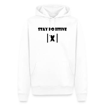 Restez positif - Chemise pour les études de physique et de mathématiques - Sweat à capuche Premium bio Homme - blanc - Devant - Nico (187cm)