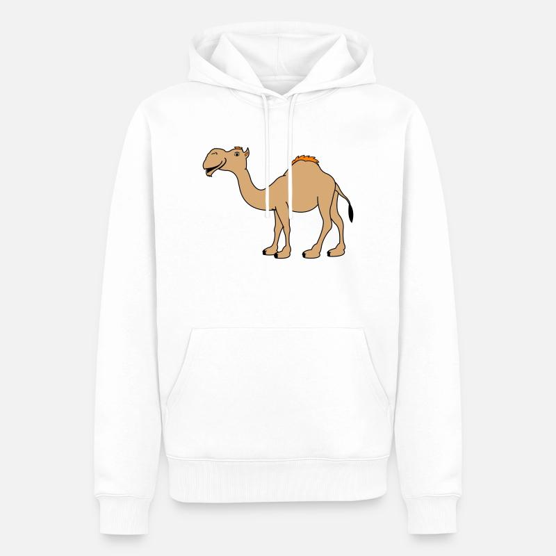 Chameau - Sweat à capuche Premium bio Homme - blanc
