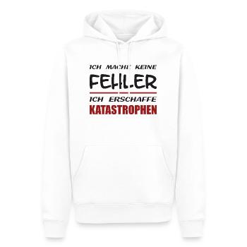 Lustiger Spruch Fehler - Männer Premium Bio Hoodie - Weiß - Vorne - Nico (187cm)