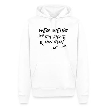 Reise Spruch - Männer Premium Bio Hoodie - Weiß - Vorne - Nico (187cm)
