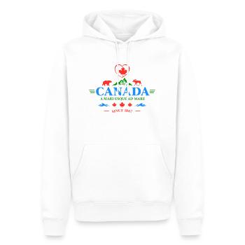 Kanada Vancouver Montreal Toronto Maple Leaf Bären - Männer Premium Bio Hoodie - Weiß - Vorne - Nico (187cm)