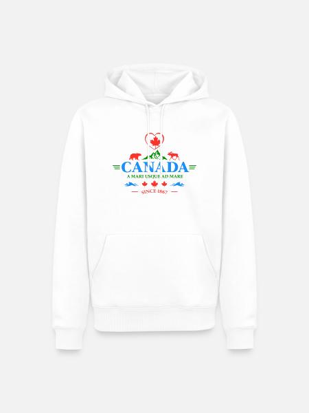 Kanada Vancouver Montreal Toronto Maple Leaf Bären - Herre Premium økologisk hoodie - hvid