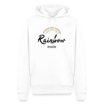 Rainbow inside - Männer Premium Bio Hoodie - Weiß - Vorne - Nico (187cm)