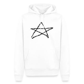 Pentagram Satan Devil Gothic Occult Witch Vector - Men’s Premium Organic Hoodie - white - Front - Nico (187cm)