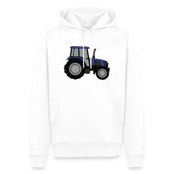 Illustration de tracteur Idée cadeau - Sweat à capuche Premium bio Homme - blanc - Devant - Nico (187cm)