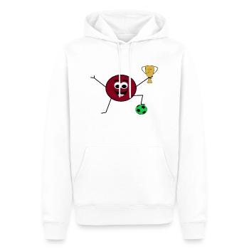 MOCHI WORLD FUSSBALL - Männer Premium Bio Hoodie - Weiß - Vorne - Nico (187cm)