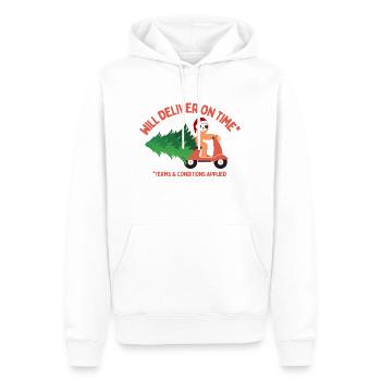 Faultier wird Weihnachtsbaum pünktlich liefern - Männer Premium Bio Hoodie - Weiß - Vorne - Nico (187cm)