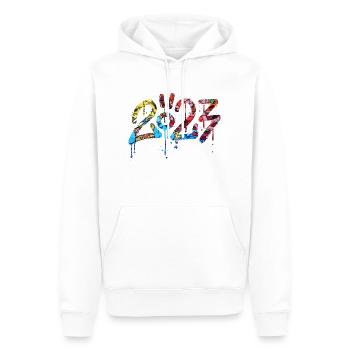 Graffiti style Splash hip hop colors painter 2023 - Men’s Premium Organic Hoodie - white - Front - Nico (187cm)