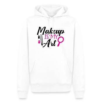 Makeup Is My Art - Männer Premium Bio Hoodie - Weiß - Vorne - Nico (187cm)