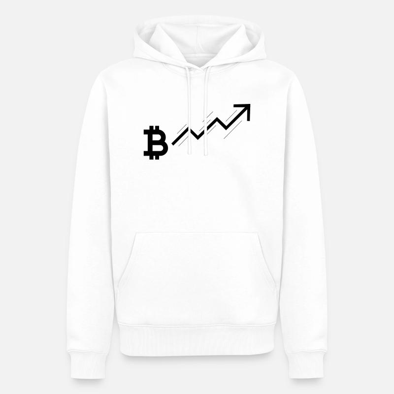 Bitcoin Trading Crypto Stocks - Sweat à capuche Premium bio Homme - blanc