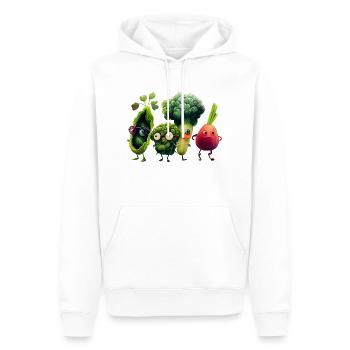 Veggie Vegetable Squad - Men’s Premium Organic Hoodie - white - Front - Nico (187cm)