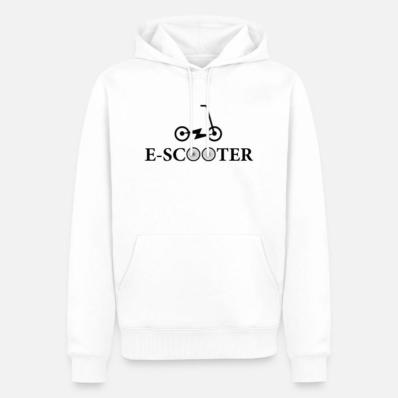 E-Scooter E-Roller Scooter - Sweat à capuche Premium bio Homme - blanc