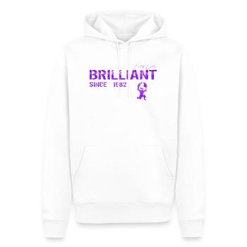 Brilliant since 1982 - Männer Premium Bio Hoodie - Weiß - Vorne - Nico (187cm)
