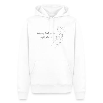 Heart - Männer Premium Bio Hoodie - Weiß - Vorne - Nico (187cm)