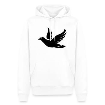 Fliegende Taube im Himmel - Illustration - Männer Premium Bio Hoodie - Weiß - Vorne - Nico (187cm)