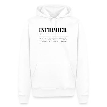 Infirmier: Définition Amusante - Super Cadeau - Sweat à capuche Premium bio Homme - blanc - Devant - Nico (187cm)