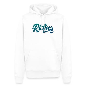 Riding - Riding - Horse - Horses - Slogan - Saying - Men’s Premium Organic Hoodie - white - Front - Nico (187cm)