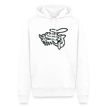 funny guy - Männer Premium Bio Hoodie - Weiß - Vorne - Nico (187cm)