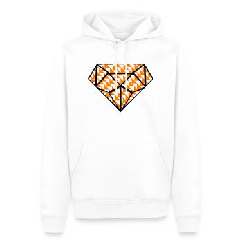 Diamond Design Art 2 - Men’s Premium Organic Hoodie - white - Front - Nico (187cm)