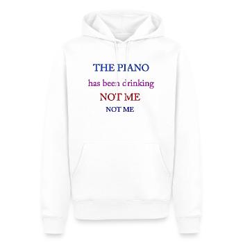 piano 03 - Sweat à capuche Premium bio Homme - blanc - Devant - Nico (187cm)