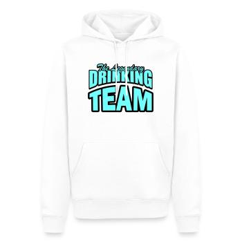 drinking team - Männer Premium Bio Hoodie - Weiß - Vorne - Nico (187cm)