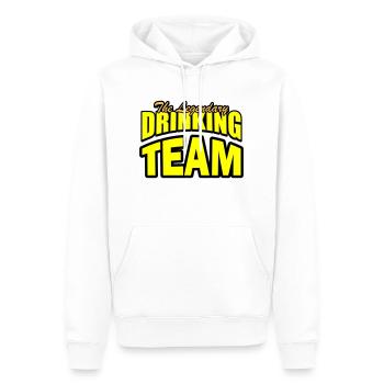 drinking team - Männer Premium Bio Hoodie - Weiß - Vorne - Nico (187cm)