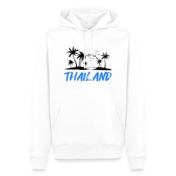 Thaïlande - Sweat à capuche Premium bio Homme - blanc - Devant - Nico (187cm)