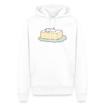 Cat on Toast: A Minimalist Work of Art - Men’s Premium Organic Hoodie - white - Front - Nico (187cm)