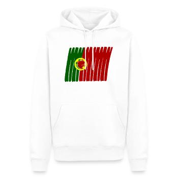 Portugal Fahne Flag painted - Männer Premium Bio Hoodie - Weiß - Vorne - Nico (187cm)