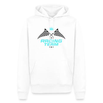 racing team - Männer Premium Bio Hoodie - Weiß - Vorne - Nico (187cm)