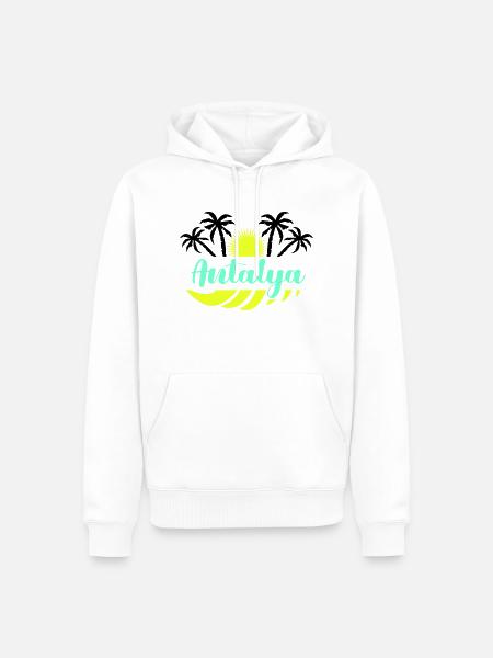 Antalya - Men’s Premium Organic Hoodie - white