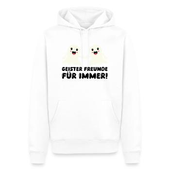 fantômes amis pour toujours - Sweat à capuche Premium bio Homme - blanc - Devant - Nico (187cm)