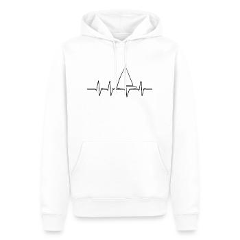 Segelboot Heartbeat Segelboot - Männer Premium Bio Hoodie - Weiß - Vorne - Nico (187cm)