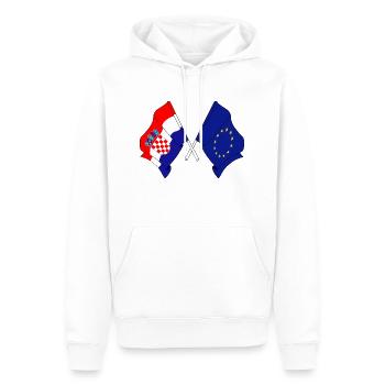Flagge von Kroatien, Europa - Männer Premium Bio Hoodie - Weiß - Vorne - Nico (187cm)