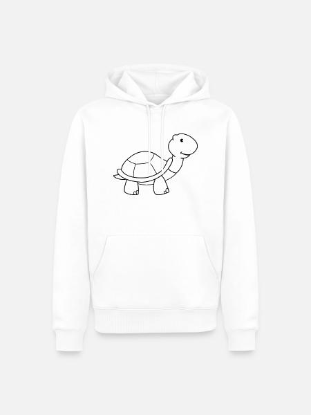 turtle - Men’s Premium Organic Hoodie - white