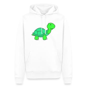 tortue - Sweat à capuche Premium bio Homme - blanc - Devant - Nico (187cm)