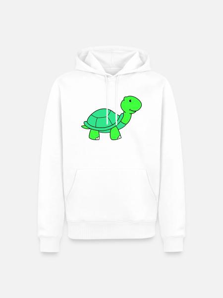 turtle - Men’s Premium Organic Hoodie - white