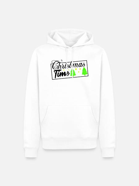 Période de Noël - Sweat à capuche Premium bio Homme - blanc