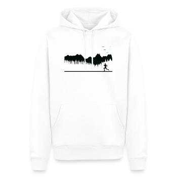 Trail Running Sport - Männer Premium Bio Hoodie - Weiß - Vorne - Nico (187cm)