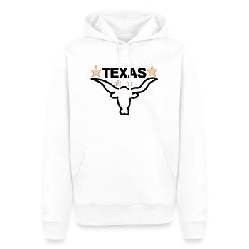 Texas star usa amérique - Sweat à capuche Premium bio Homme - blanc - Devant - Nico (187cm)