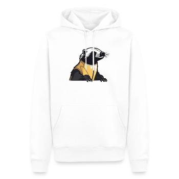 Niedlicher und cooler Dachs - Männer Premium Bio Hoodie - Weiß - Vorne - Nico (187cm)
