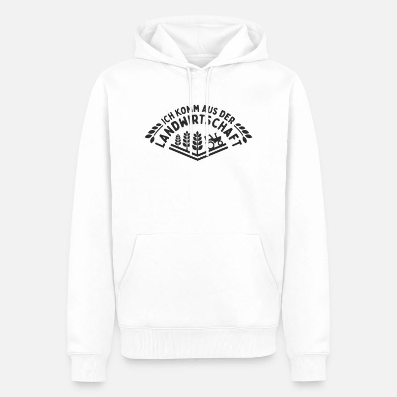 Landmensch - Männer Premium Bio Hoodie - Weiß