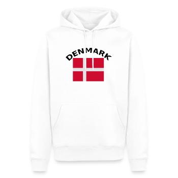 Danemark, Danemark, drapeau, drapeau - Sweat à capuche Premium bio Homme - blanc - Devant - Nico (187cm)