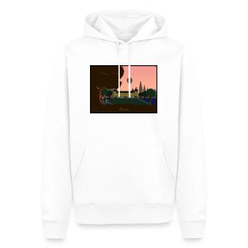 Bonn - Männer Premium Bio Hoodie - Weiß - Vorne - Nico (187cm)